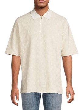 Monogram Zip Polo