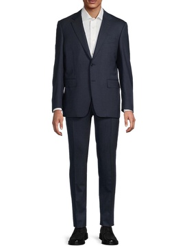 Textured Stretch Wool Suit
