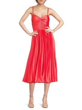 Krisley Pleated Fit & Flare Midi Dress