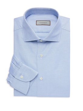 Pattern Cotton Dress Shirt
