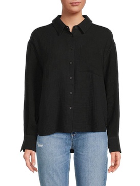 Solid Drop-Shoulder Shirt