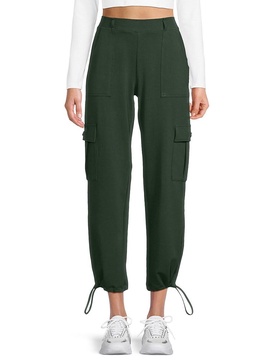 Knit Twill Cropped Cargo Pants