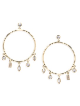 18K Goldplated & Cubic Zirconia Drop Earrings