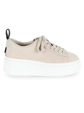 Leather Low Top Platform Sneakers