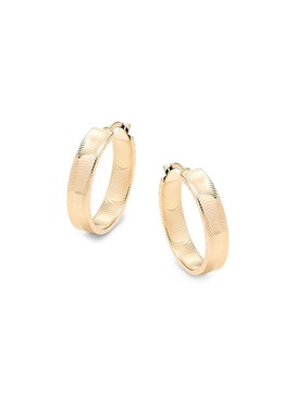 14K Yellow Gold Textured Earrings
