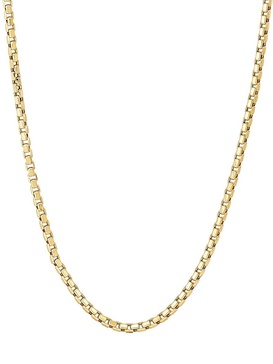 ​14K Yellow Gold 22” Round Box Chain Necklace