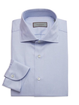 Textured Cotton Dress Shirt