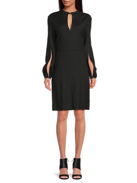 Keyhole Sheath Knee-Length Dress