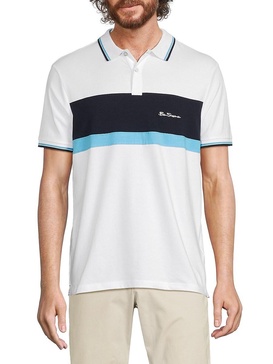 Striped Logo Polo