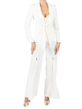 Zip Pleated Trousers