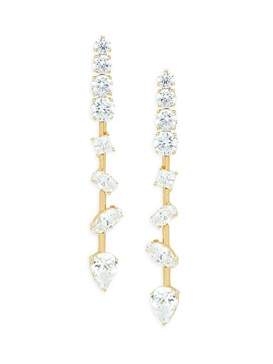 Tivoli Goldplated Sterling Silver & Crystal Drop Earrings