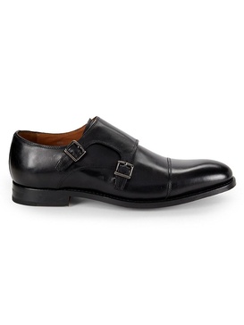 Pierce Leather Monk Strap Shoes