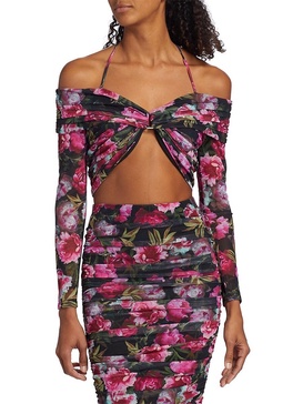 Rosalia Floral Off Shoulder Crop Top