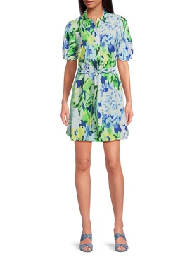 Puff Sleeve Mini Shirtdress