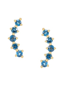 14K Yellow Gold & Licensed London Blue Topaz Stud Earrings