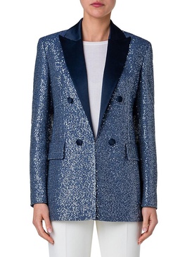 Lucia Sequined Virgin Wool Blend Jacket