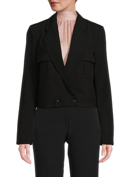 Solid Notch Collar Blazer