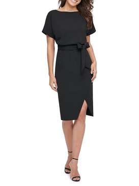 Dolman Sleeve Knee-Length Dress