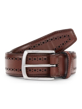 Manistee Lazer Cut Leather Belt