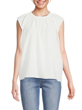 Cap Sleeve Chiffon Top