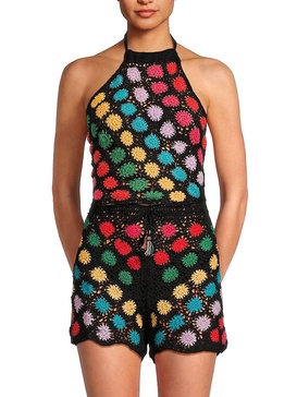 Spritz Lula Halter Crochet Crop Top