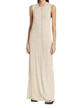 Spray-Painted Jersey Sleeveless Maxi Dress