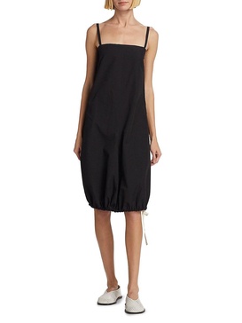 Emilia Crinkle Poplin Midi-Dress