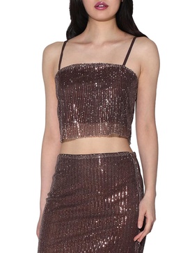 City Sequin Rose Chellie Embellished Crop Top
