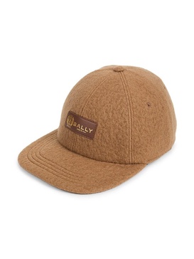 Virgin Wool-Cashmere Logo Baseball Cap