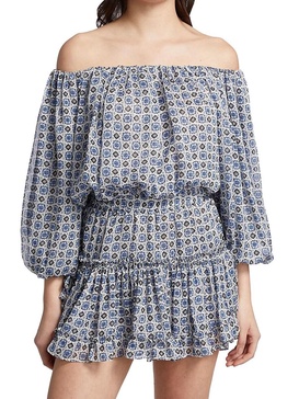 Zonia Off Shoulder Chiffon Mini Dress