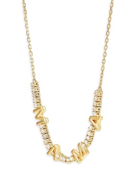14K Yellow Gold & 0.25 TCW Diamond Mama Necklace