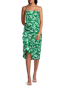 Olly Floral Ruched Dress
