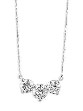 14K White Gold & 2.25 TCW Lab Grown Diamond Pendant Necklace