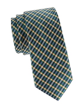 Gingham Silk Tie