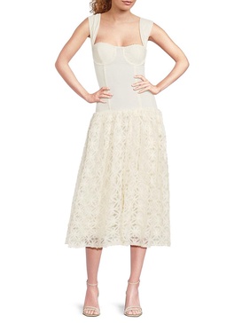 Lace Corset Midi-Dress