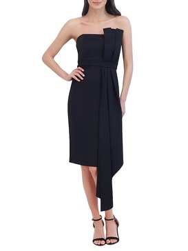 Asymmetric Strapless Sheath Dress