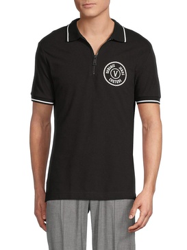 Logo Zip Up Polo