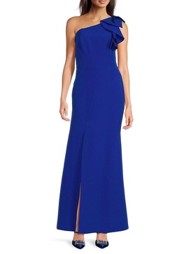 Ruffle One-Shoulder Gown