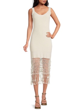 Archie Fringe Crochet Midi Dress