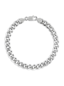 Sterling Silver Flat Curb Chain Bracelet