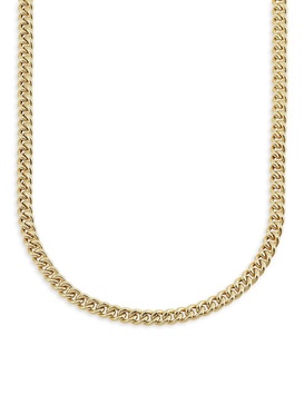 14K Yellow & White Gold Curb Chain Neckalce