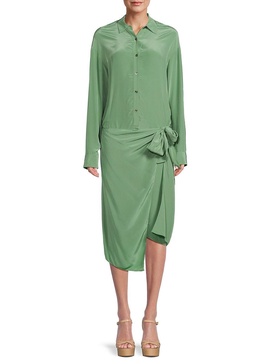 Sarong Midi Shirt Dress