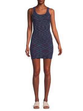 Maxine Abstract Print Ribbed Mini Dress
