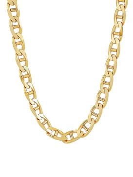 Basic 18K Goldplated Sterling Silver Mariner Chain Necklace/22" x 7.6mm