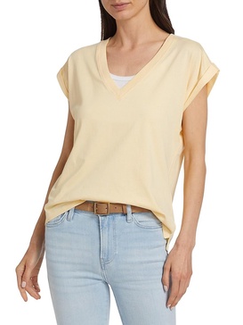 Cotton V-Neck T-Shirt