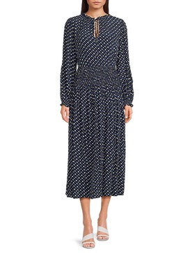 Dasota Geometric Blouson Midi-Dress