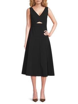 Cutout A-Line Midi-Dress