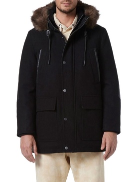 Dawson Faux Fur Wool Blend Parka