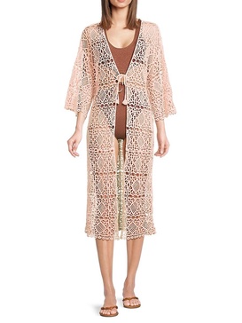 Summer Breeze Crochet Longline Cover-Up Cardigan