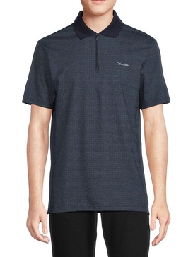 Logo Quarter Zip Polo